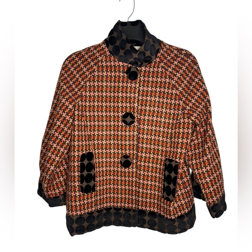 Vtg Y2k Tweed Artsy Abstract Multi Pattern Colorf… - image 1